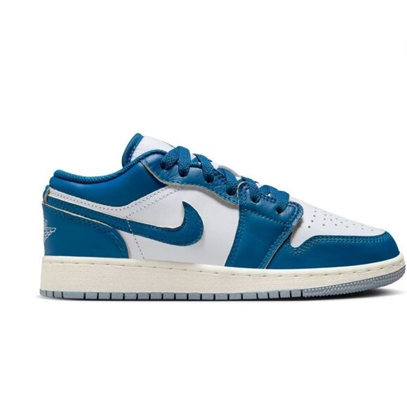 Nike KIDS AIR JORDAN 1 LOW SE 'INDUSTRIAL BLUE 6.5Y - Picture 3 of 16